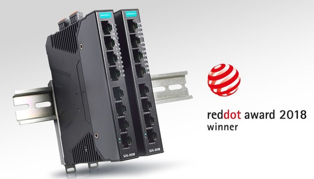 Moxa's SDS-3008 Smart Switches Wins Red Dot in the Red Dot Award: Product Design 2018